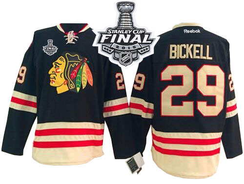 #29 Reebok Premier Bryan Bickell Men's Black NHL Jersey - Chicago Blackhawks 2015 Winter Classic 2015 Stanley Cup