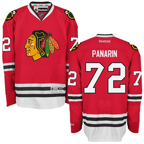 #72 Reebok Authentic Artemi Panarin Men's Red NHL Jersey - Home Chicago Blackhawks